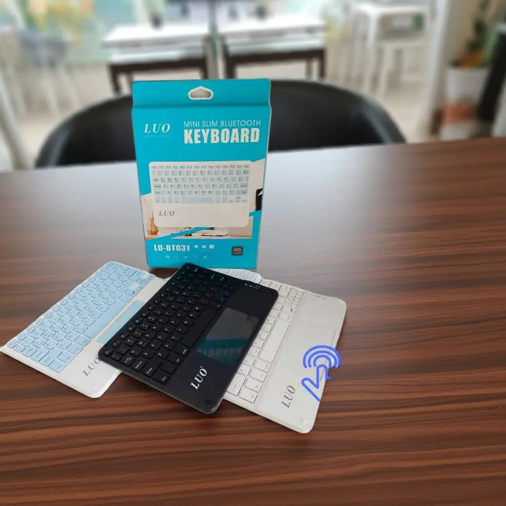 Teclado Inalámbrico Bluetooth Luo LU-BT031: Ultra Delgado y Portátil con Touchpad Integrado Mi tienda