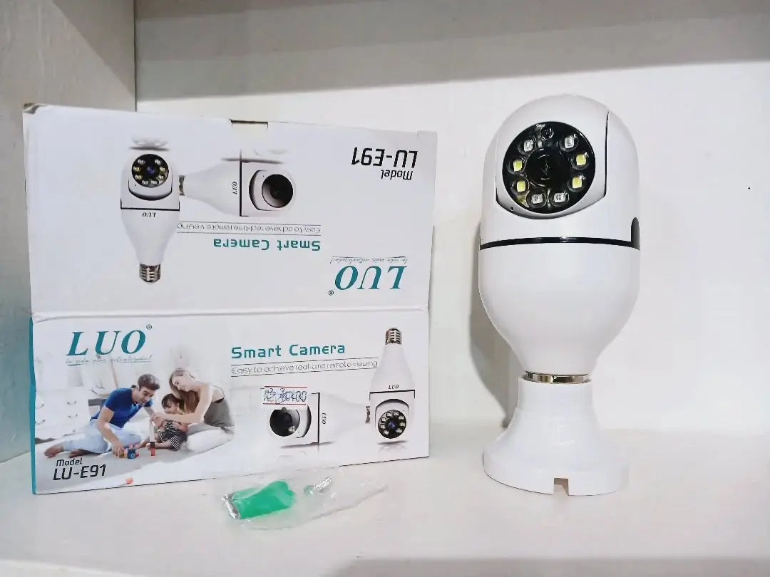 Foco Cámara de Seguridad Luo E91 ¡Visión 360° para tu Hogar! Boss IN