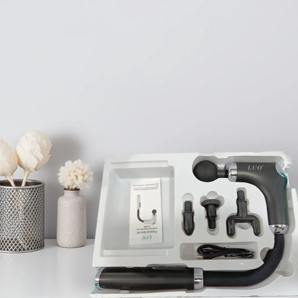 Pistola de Masaje Luo LU-4982 con Mango Largo | Ideal para Automasaje de Espalda y Hombros Boss IN