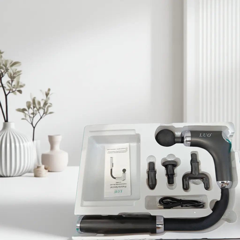 Pistola de Masaje Luo LU-4982 con Mango Largo | Ideal para Automasaje de Espalda y Hombros Boss IN