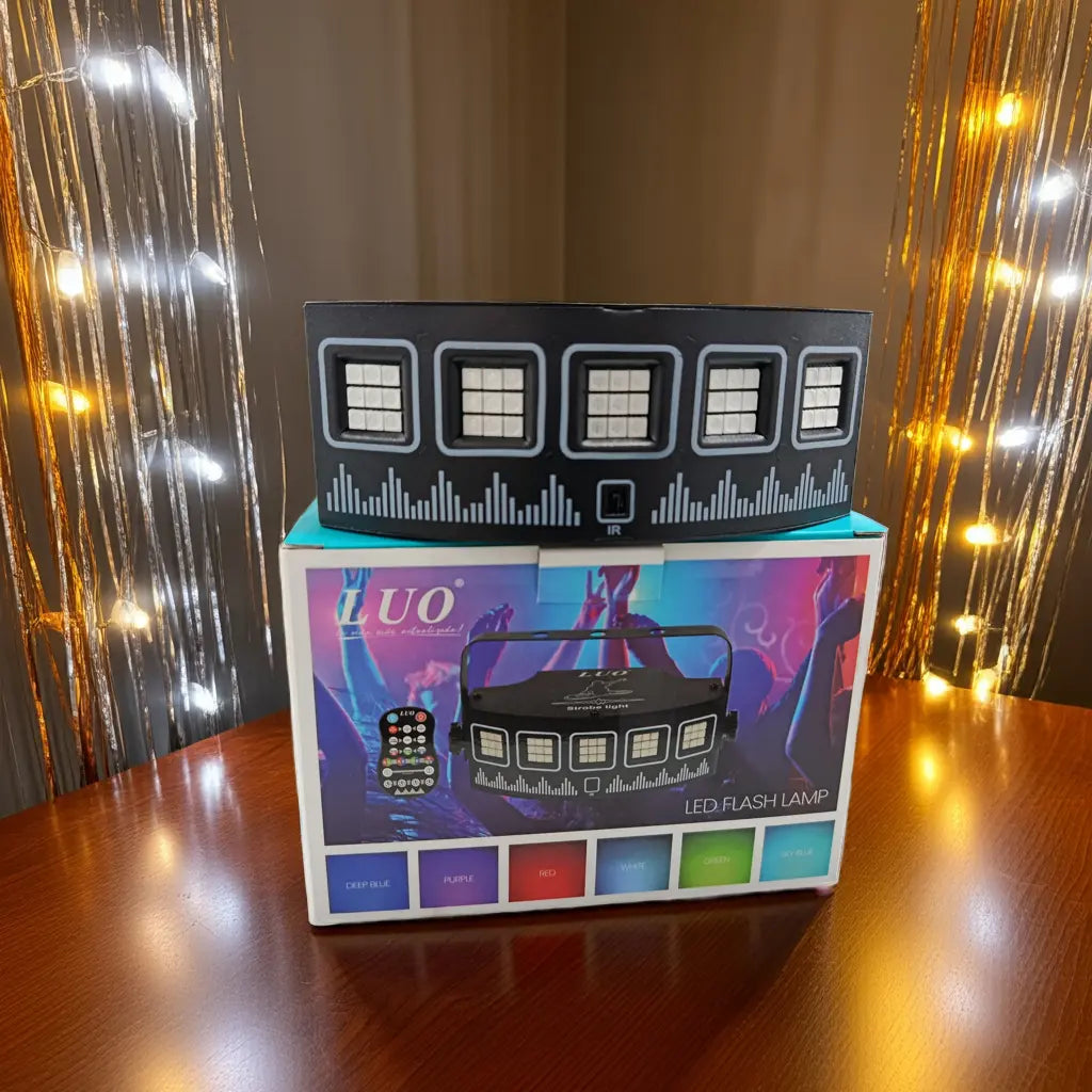 Luz de Fiesta - Discoteca LED Luo LU-2118 con Control Remoto y USB Boss IN