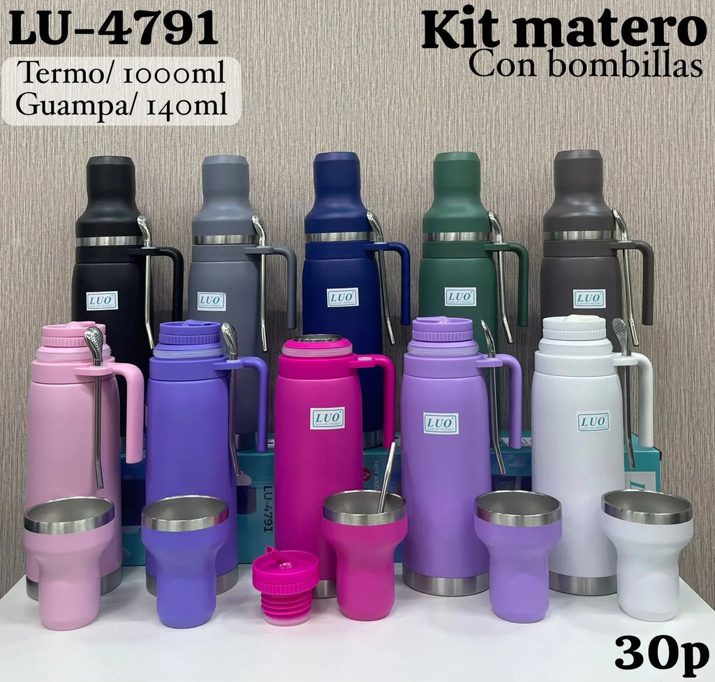 Termo para Mate Agua Caliente y Fría 1 Litro Lu - 4791| Mejor Precio Online - Boss IN