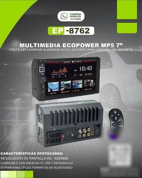 Auto Radio Ecopower EP-8762 de 7 Pulgadas