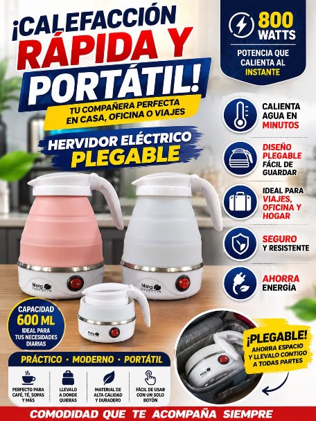 Hervidor Eléctrico Plegable 600ML