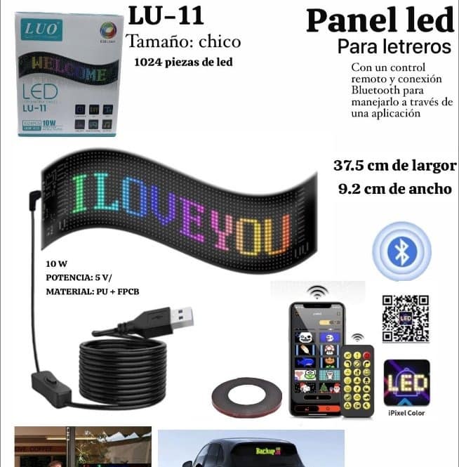 Panel LED para letreros Chico 37.5x9.2cm Bluetooth
