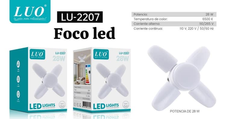 Foco LED Aspas 28W