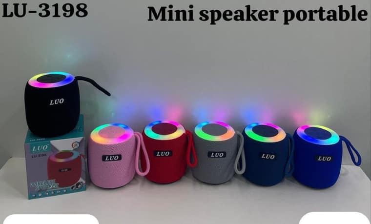 Mini Parlante Portátil con Luz RGB