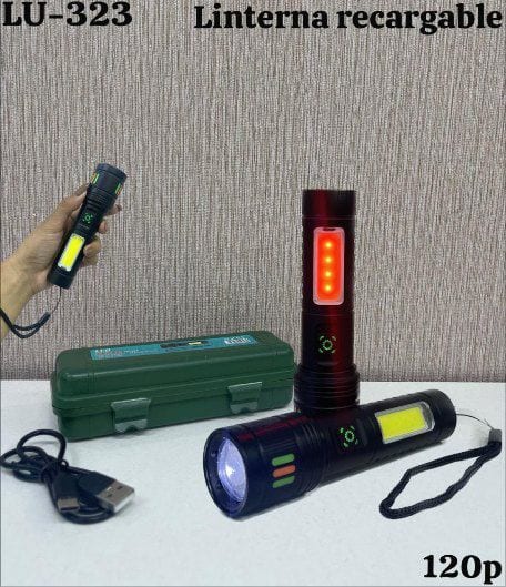 Linterna Recargable USB con Estuche (precio alternativo)