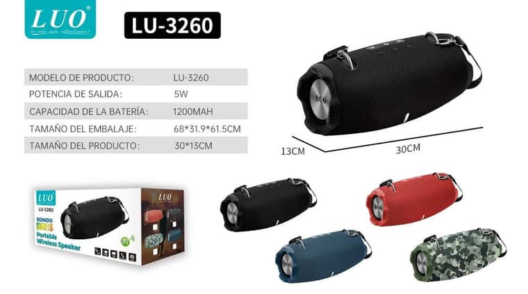 Parlante Bluetooth Portátil Sonido Bass 5W