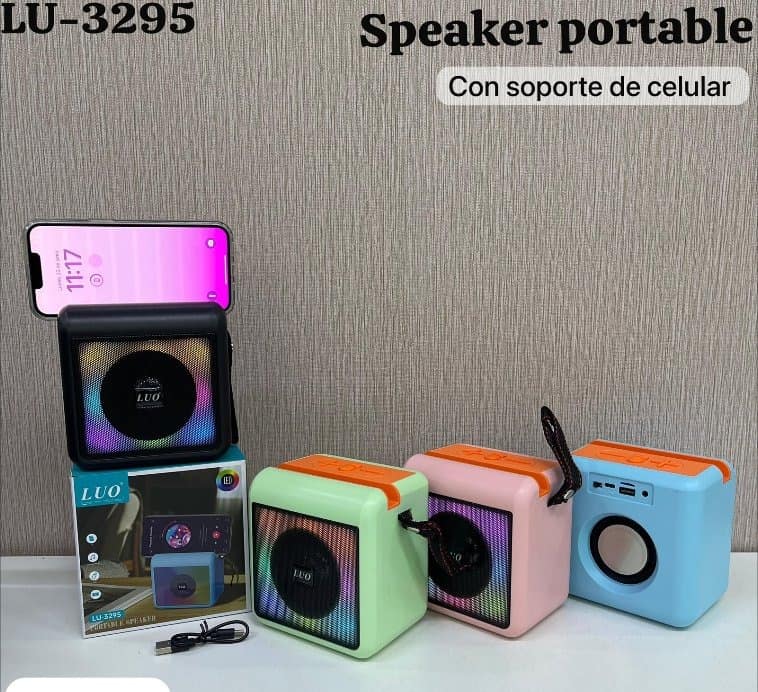 Parlante Portátil con Soporte para Celular