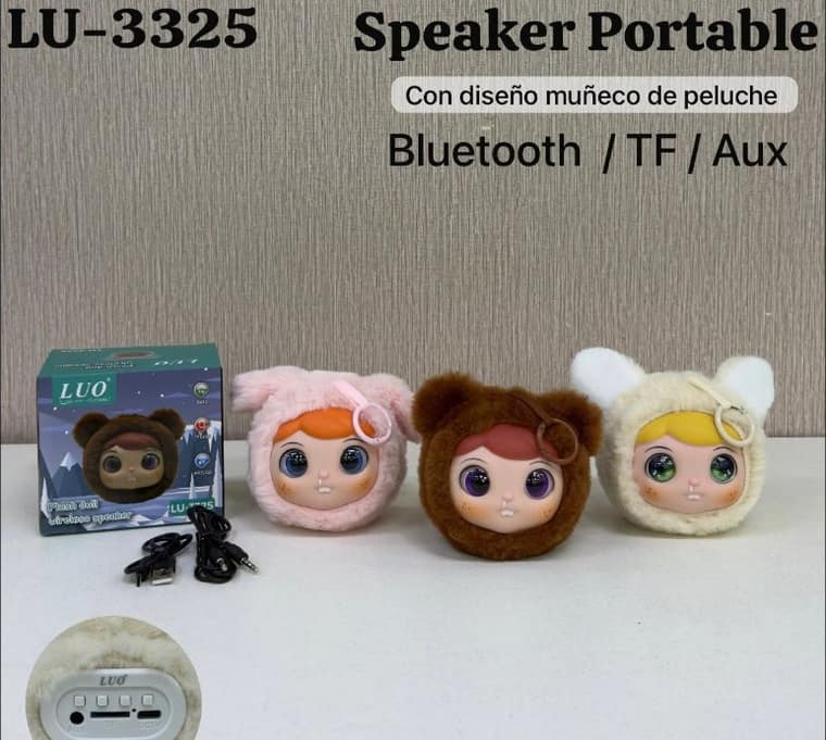 Parlante Portátil diseño Muñeco de Peluche