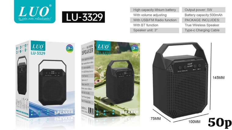 Parlante Bluetooth Portátil con Radio FM
