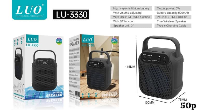 Parlante Bluetooth Portátil con Radio FM