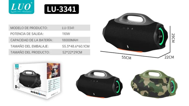 Parlante Bluetooth Portátil de Alta Potencia 110W