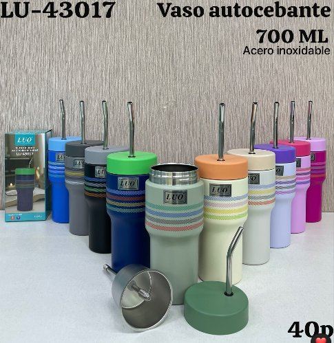Vaso Autocebante Térmico 700ML Acero Inoxidable