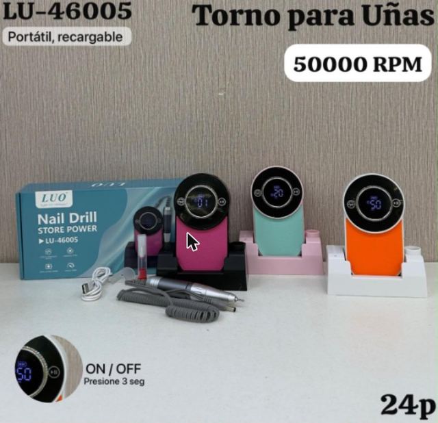 Torno para Uñas Portátil Recargable 50000 RPM
