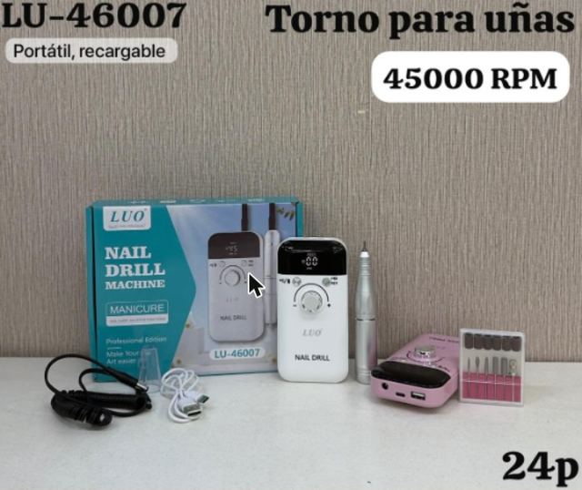 Torno para Uñas Portátil Recargable 45000 RPM