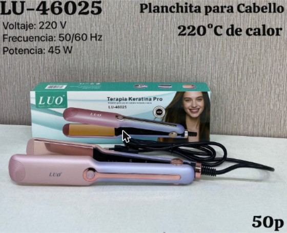 Planchita para Cabello Terapia Keratina 220°C