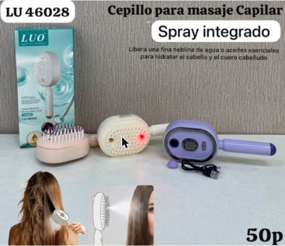Cepillo para Masaje Capilar con Spray Integrado