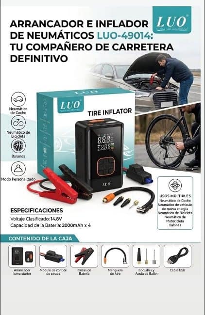 Arrancador e Inflador de Neumáticos