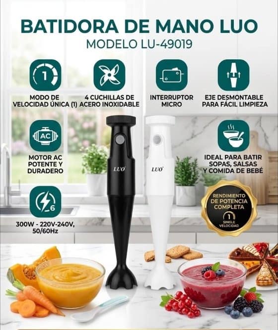 Batidora de Mano Mixer 300W
