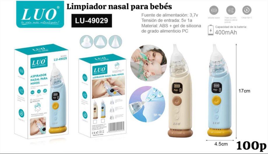 Aspirador Nasal para Bebés Recargable