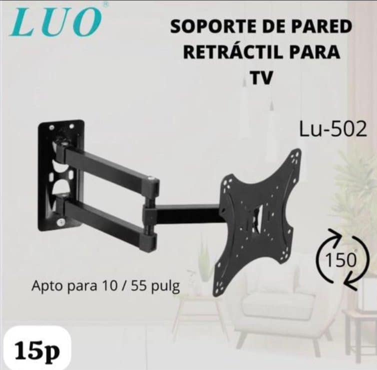 Soporte de Pared Retráctil para TV 10-55 pulg
