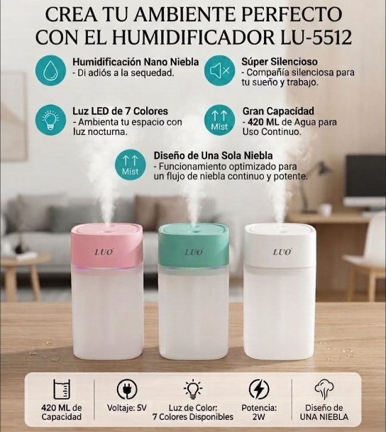 Humidificador LUO 420ML