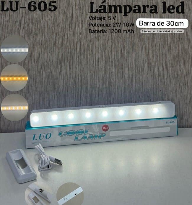 Lámpara LED Barra 30cm con sensor de movimiento