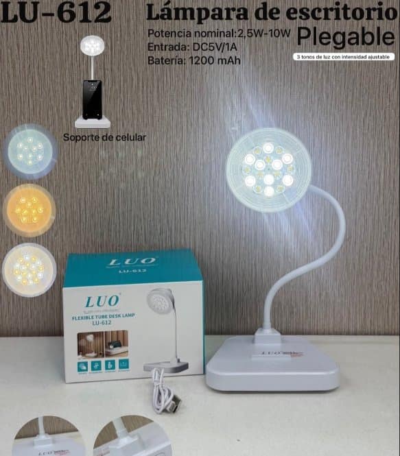 Lámpara de Escritorio Plegable con base
