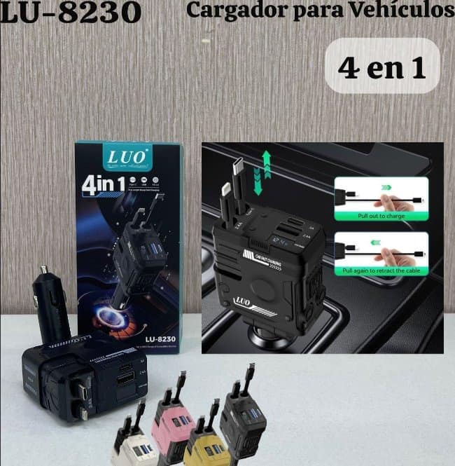 Cargador para Vehículos 4 en 1