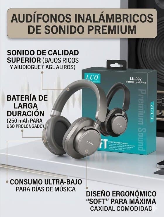 Audífonos Inalámbricos Premium Sound