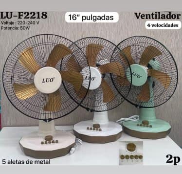 Ventilador de Mesa 16" 4 Velocidades