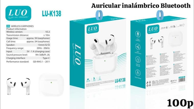 Auricular Inalámbrico Bluetooth