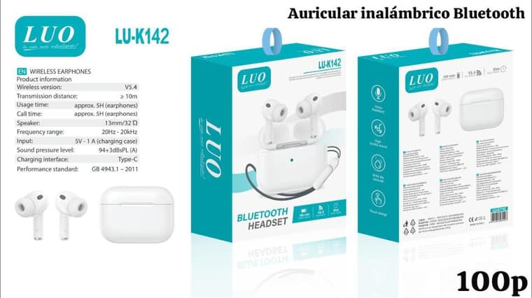 Auricular Inalámbrico Bluetooth (Estilo AirPods Pro)