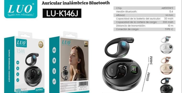Auricular Inalámbrico Bluetooth Open Ear