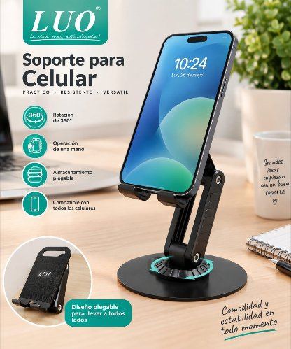 Soporte de Escritorio para Celular (Plegable)