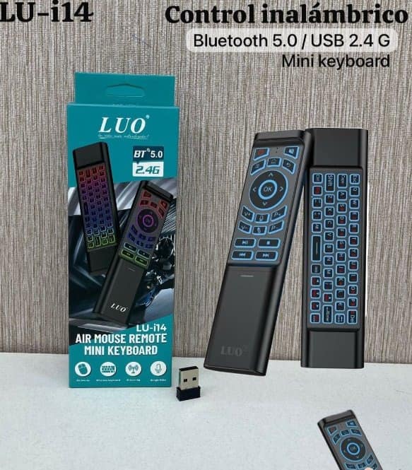 Control Inalámbrico Air Mouse Mini Keyboard BT 5.0