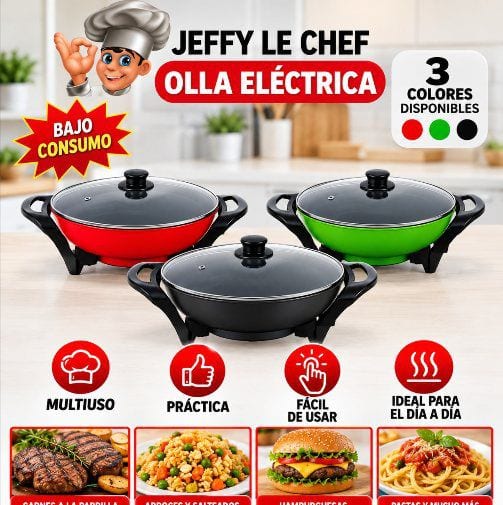 Olla Eléctrica 3 Colores (Jeffy Le Chef)